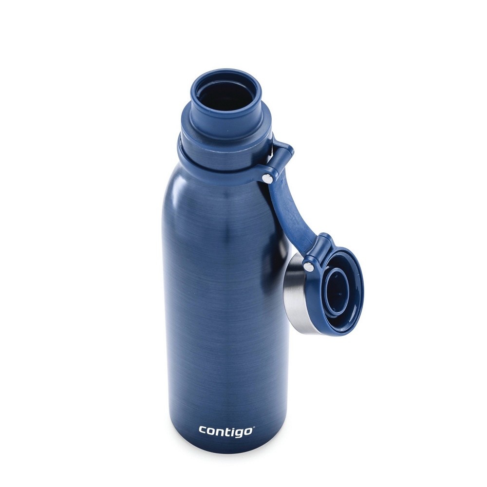 slide 2 of 3, Contigo Couture Vacuum-Insulated Stainless Steel Thermalock Water Bottle Blueberry Transparent, 20 oz