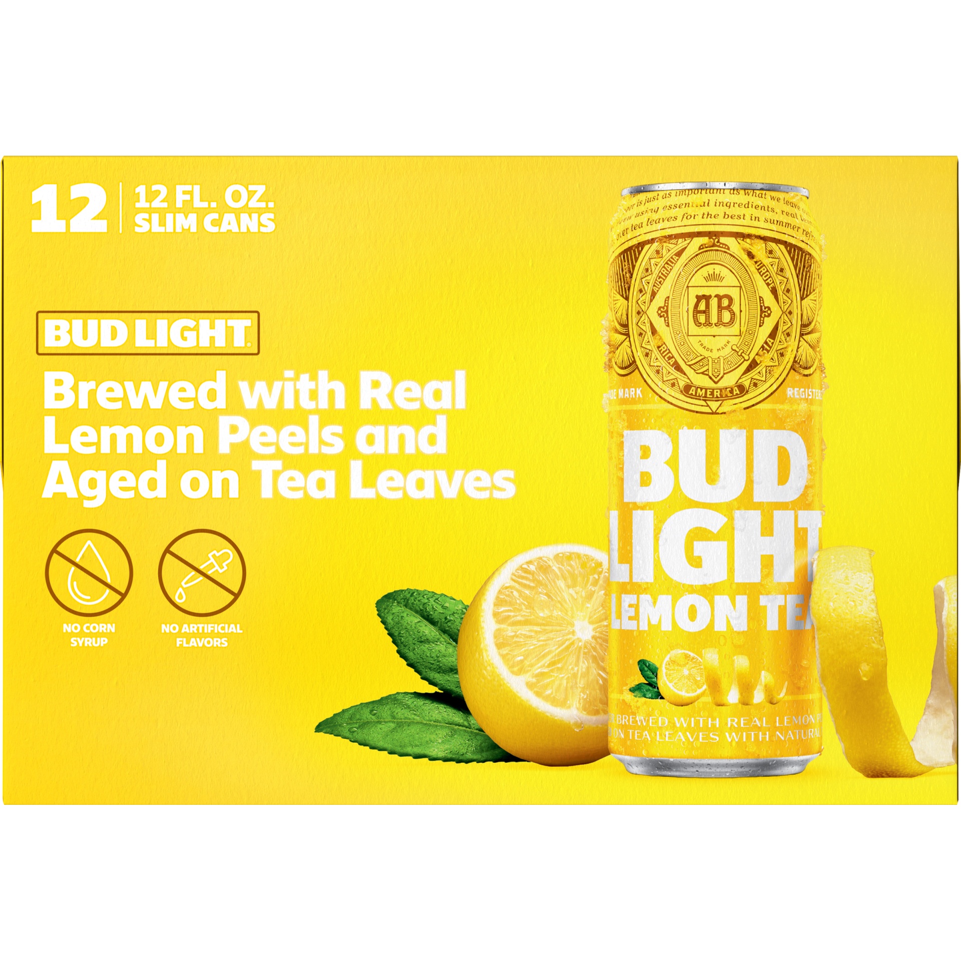 slide 4 of 6, Budweiser Bud Light Lemon Tea Pack Can, 12 ct; 12 fl oz