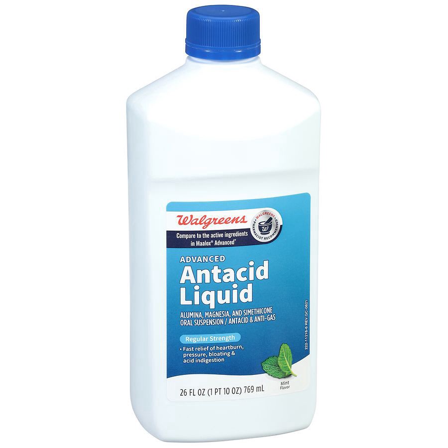 slide 2 of 5, Walgreens Antacid Liquid Mint, 26 oz