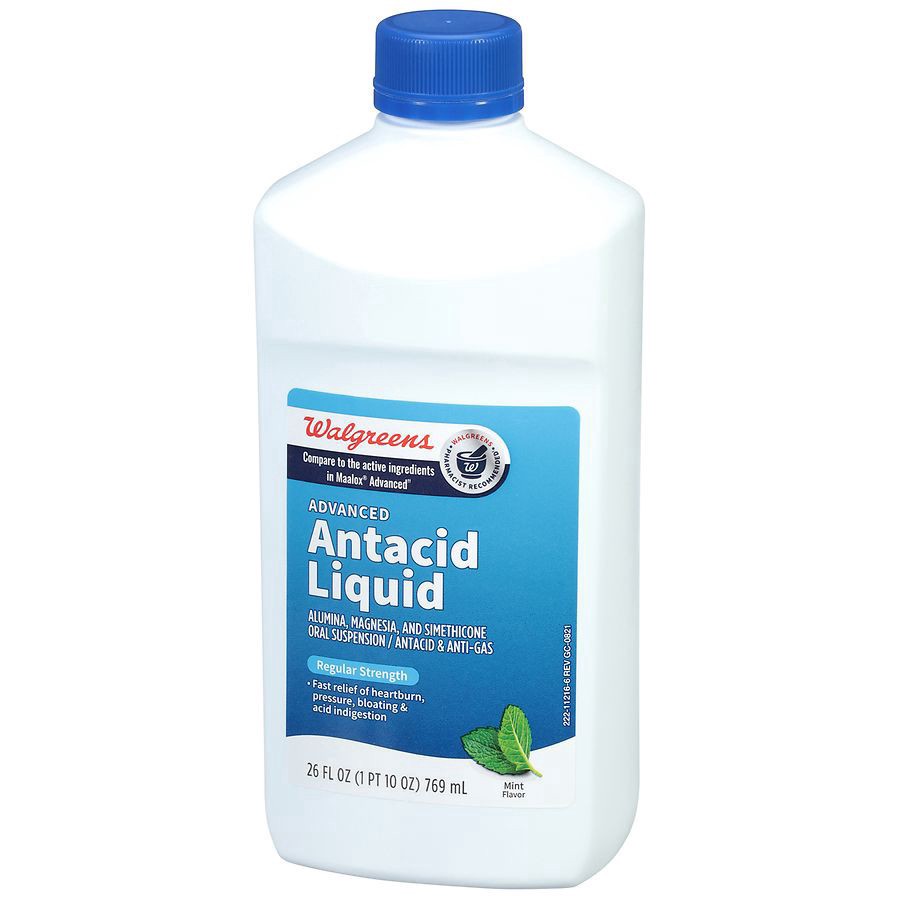 slide 4 of 5, Walgreens Antacid Liquid Mint, 26 oz
