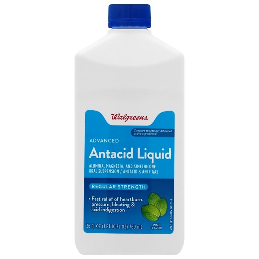 slide 1 of 1, Walgreens Antacid Liquid Mint, 26 oz