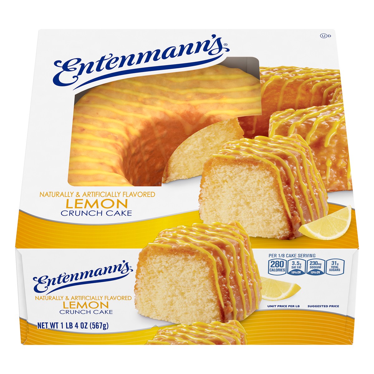 slide 1 of 5, Entenmann's Lemon Crunch Cake 20 Oz, 20 oz