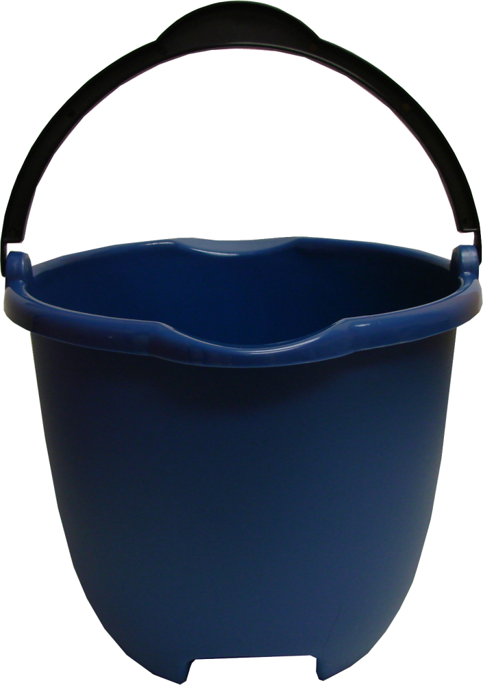 slide 1 of 1, VM International Plastic Bucket With Handle - Blue, 14 qt
