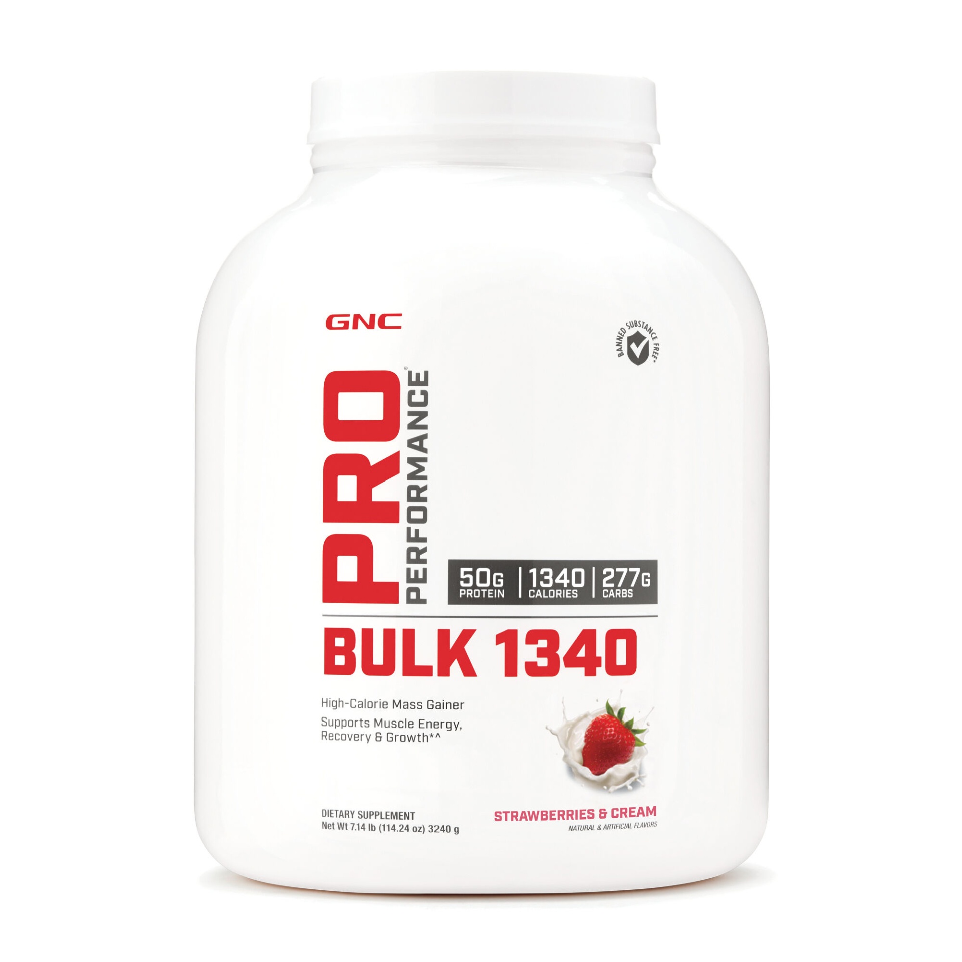 slide 1 of 1, GNC Pro Performance Bulk 1340 - Strawberries and Cream, 7 lb