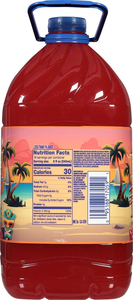 slide 8 of 11, Tampico Big Island Punch, Fruity Red Flavor, 1 gal