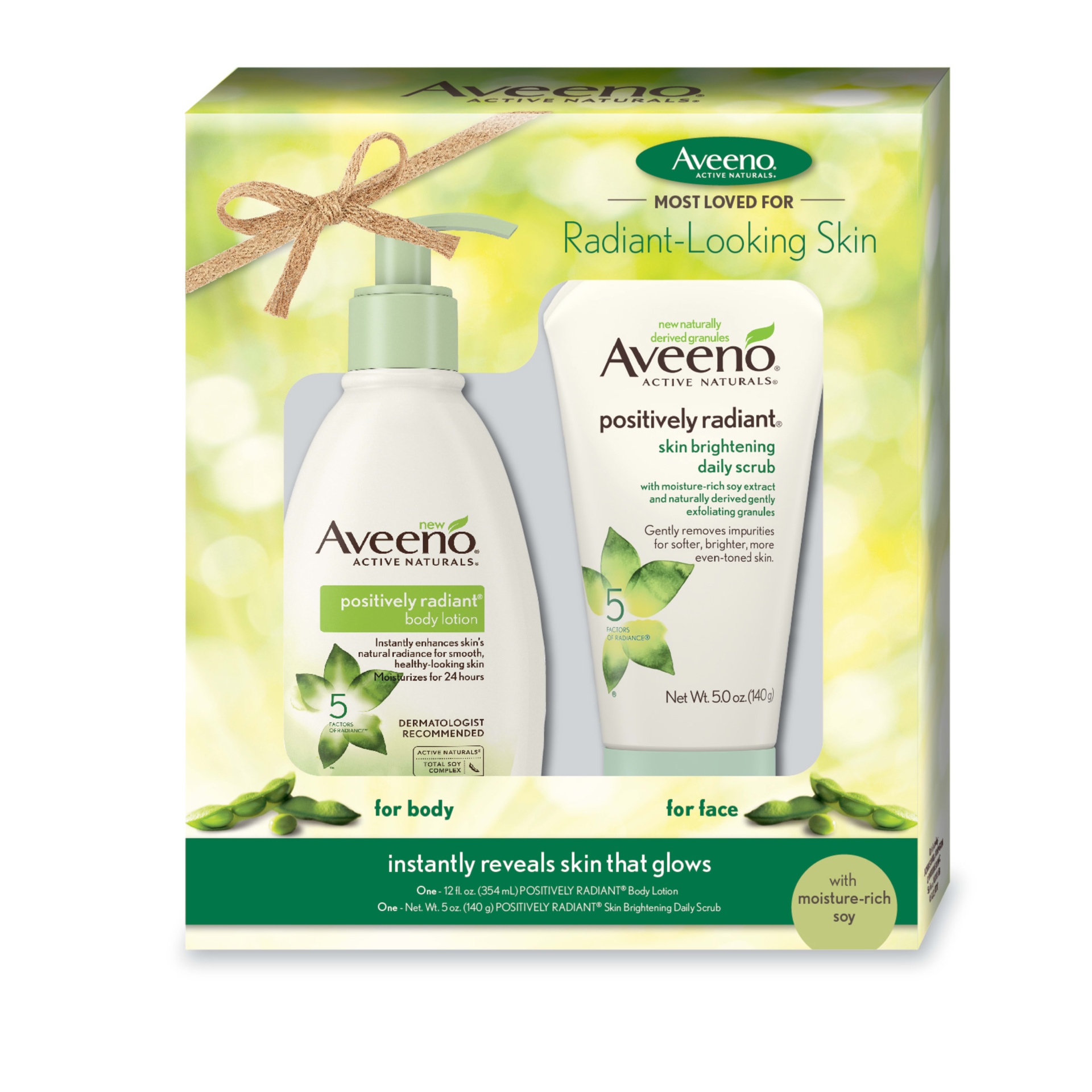 slide 1 of 2, AVEENO POSITIVELY RADIANT Gift Pack, 1 ct