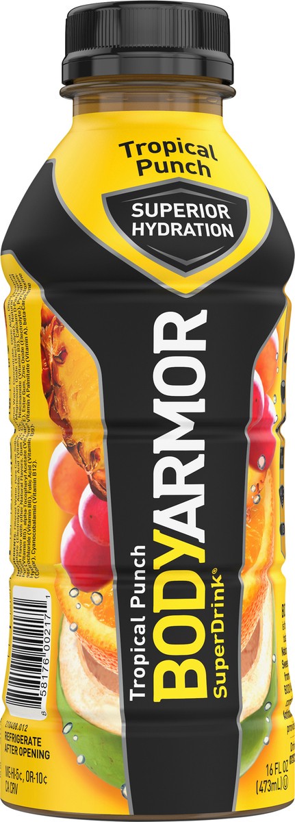 slide 5 of 8, BODYARMOR Superior Hydration Tropical Punch Super Drink - 16 fl oz, 16 fl oz