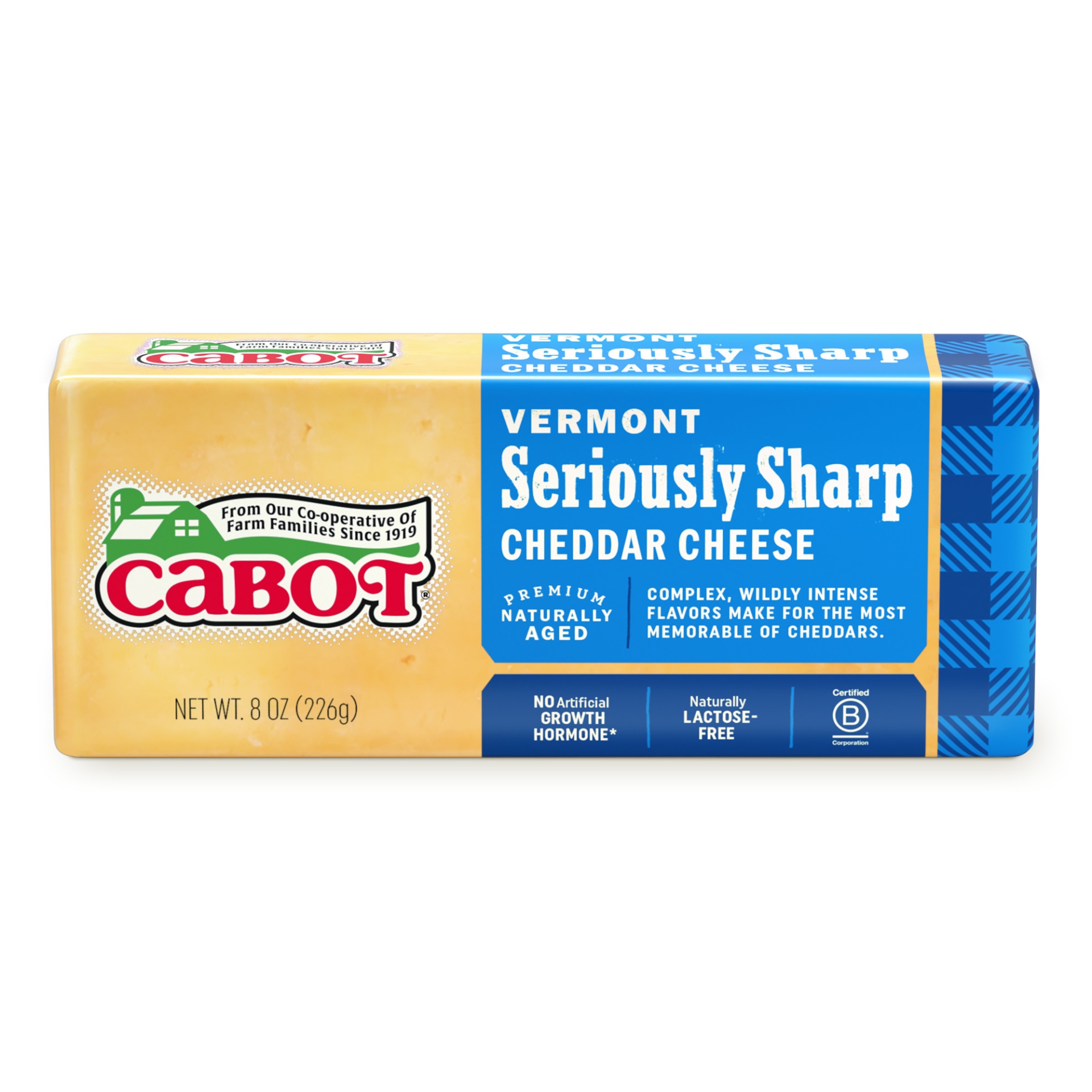 slide 1 of 4, Cabot Seriously Sharp Yellow Cheddar Cheese, 8 oz