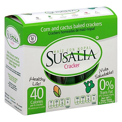 slide 1 of 1, Susalia Cactus Crackers, 5.07 oz