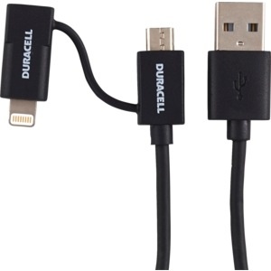 slide 1 of 1, Duracell 2-In-1 Sync & Charge Usb Cable, 1 ct
