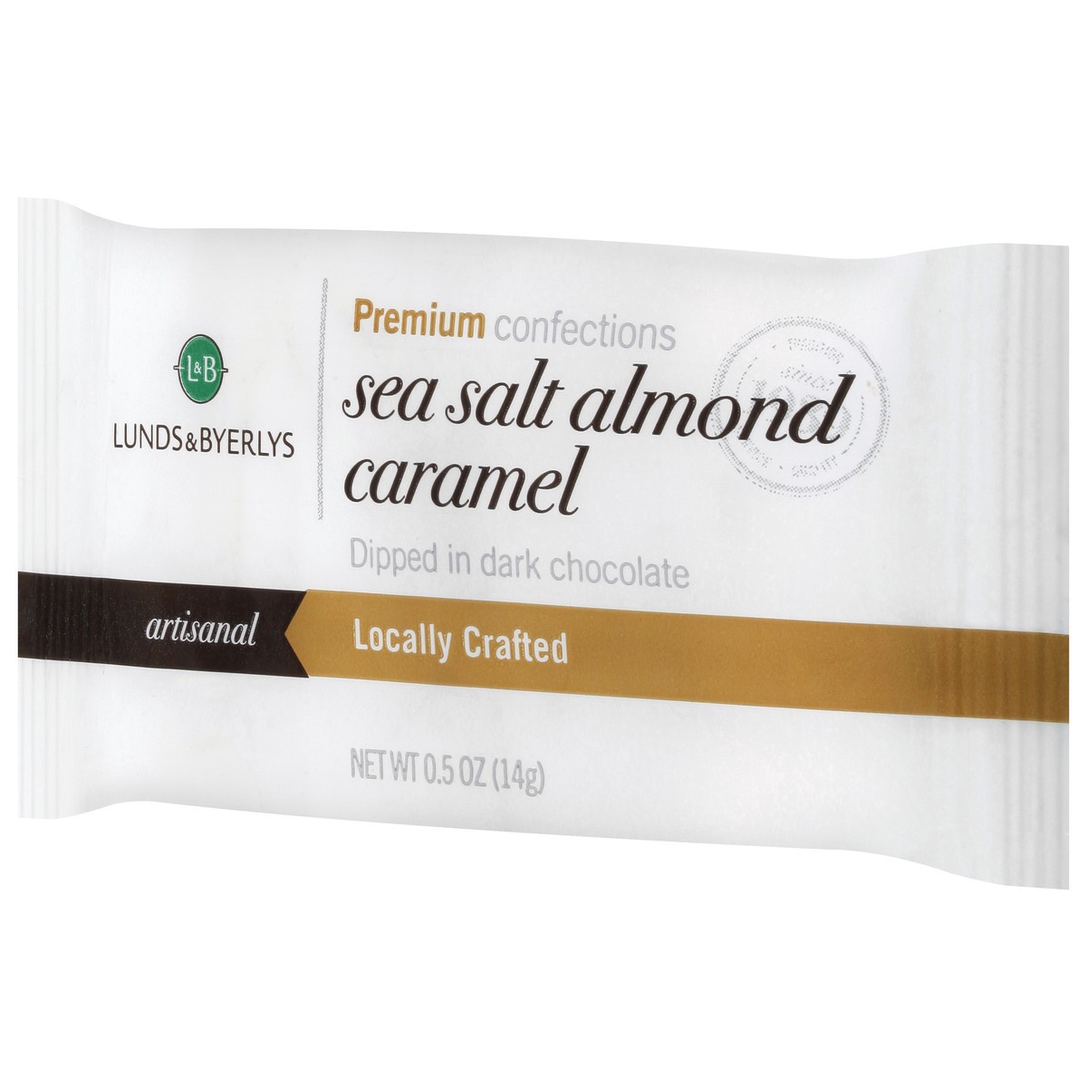 slide 3 of 10, Lunds & Byerlys Sea Salt Almond Caramel Premium Confections 0.5 oz, 0.5 oz