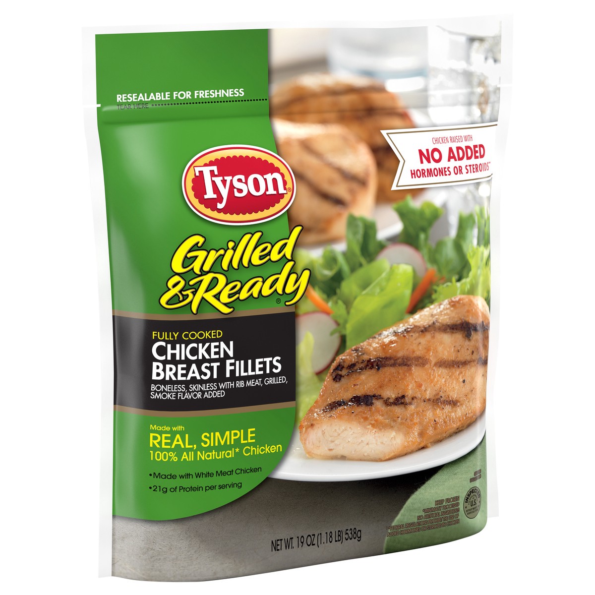 slide 2 of 6, Tyson Grilled & Ready Chicken Breast Fillets - Frozen, 19 oz