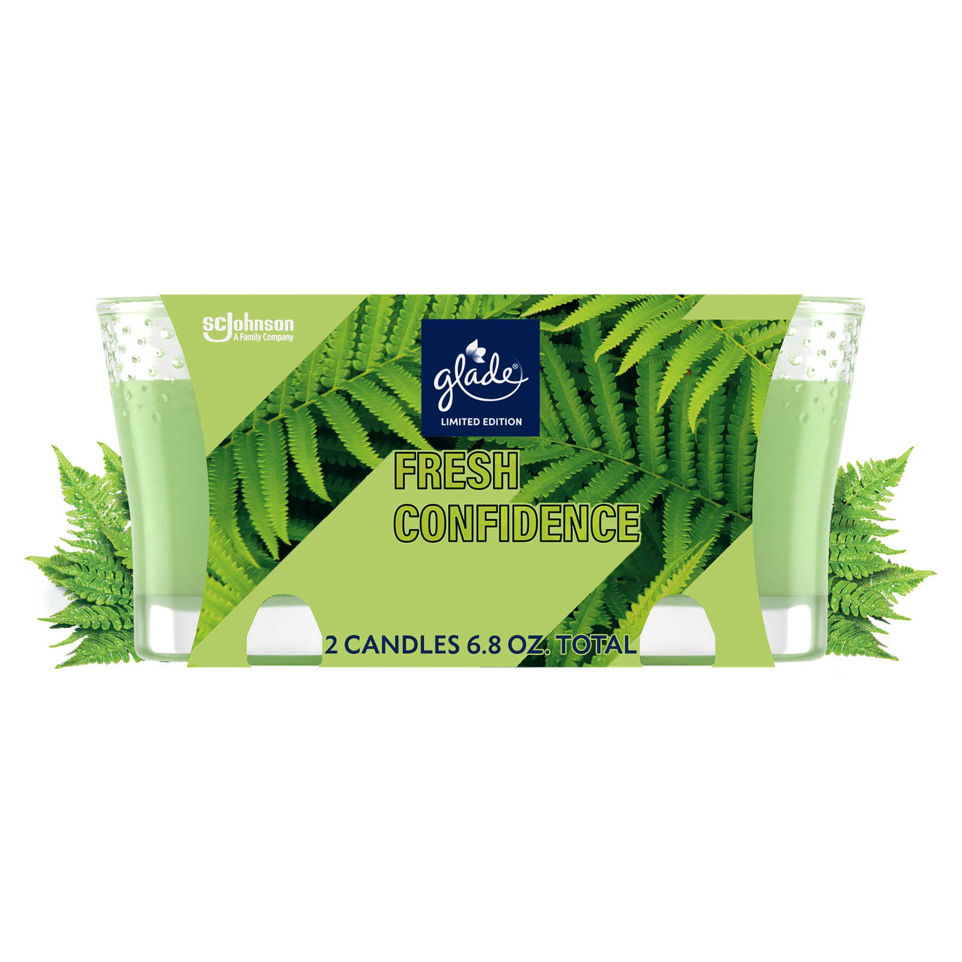 slide 5 of 5, Glade Two Pack Candles - Fresh Confidence Limited Edition Fragrance - 3.4 OZ /2ct, 6.80 fl oz