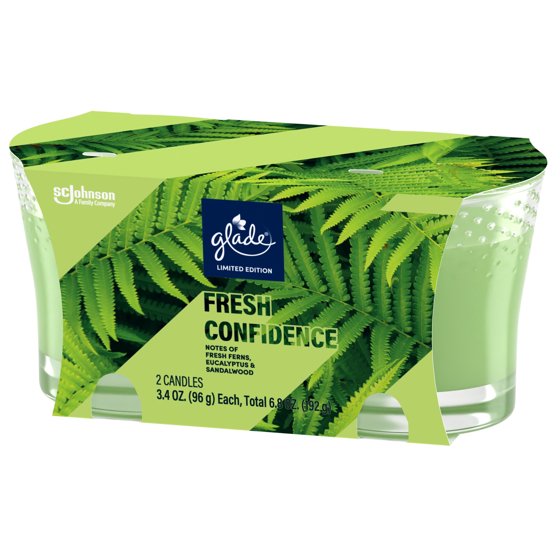 slide 4 of 5, Glade Two Pack Candles - Fresh Confidence Limited Edition Fragrance - 3.4 OZ /2ct, 6.80 fl oz