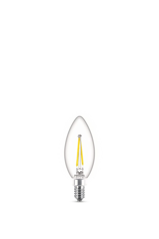 slide 2 of 6, Philips Ultra Definition 3.5 -Watt 40-Watt Equiv B11 E12 base Light Bulb Daylight 5000K, 3 ct