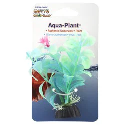 Penn-Plax Penn Plax Betta World Glow in the Dark Aqua Plant, 4'