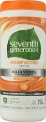 Seventh Generation Lemongrass Citrus Scent Disinfecting Wipes 35 ea Bottle