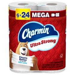 Charmin Toilet Paper Ultra Strong, 6 Mega Rolls, 2-ply Bath Tissue