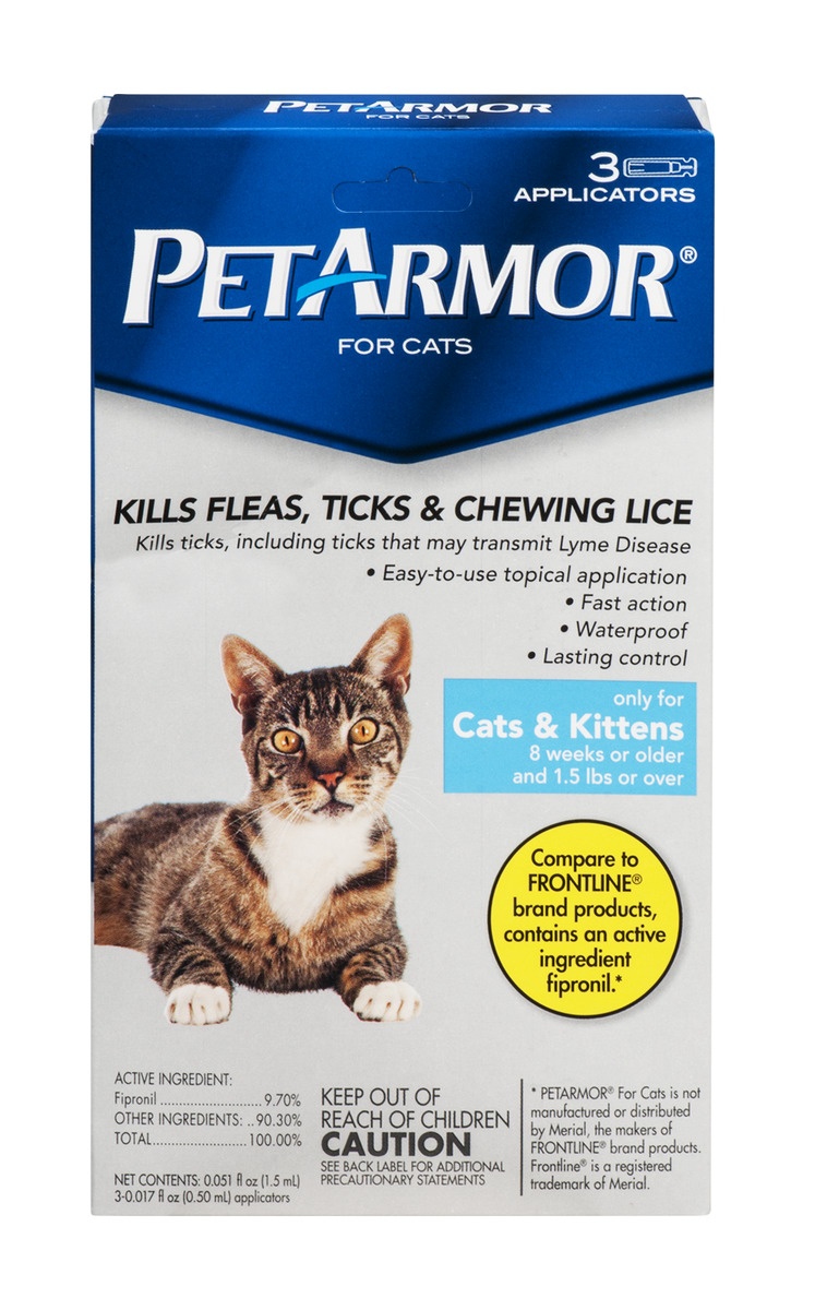 slide 1 of 1, PetArmor Flea & Tick Protection For Cats & Kittens, 3 ct