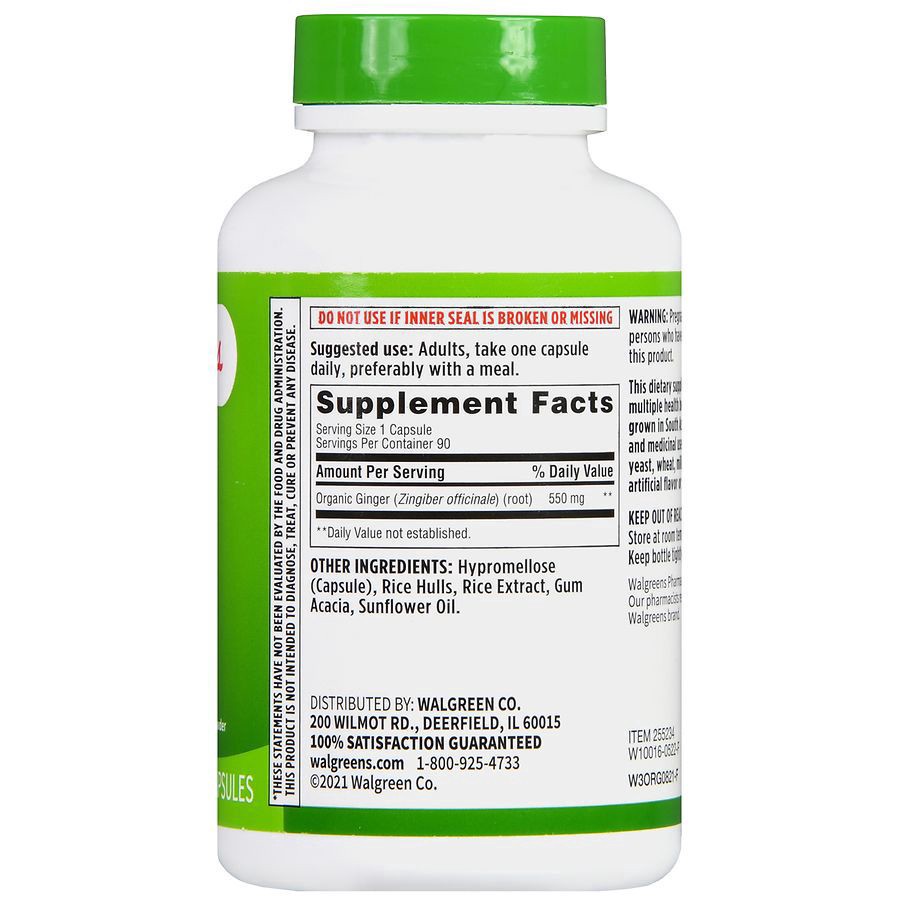 slide 4 of 5, Walgreens Ginger Root 550 mg, 90 ct