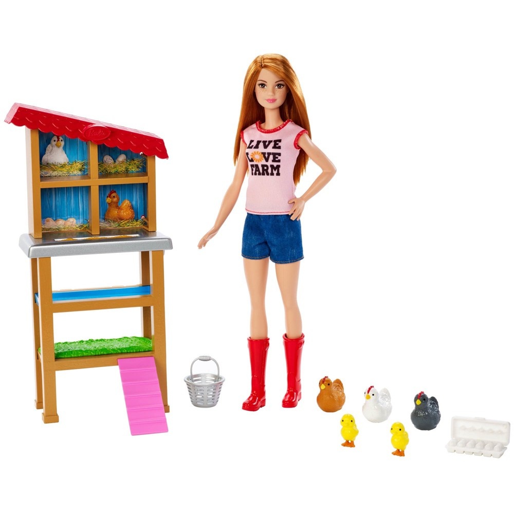 slide 6 of 10, Barbie Chicken Farmer Playset, 1 ct