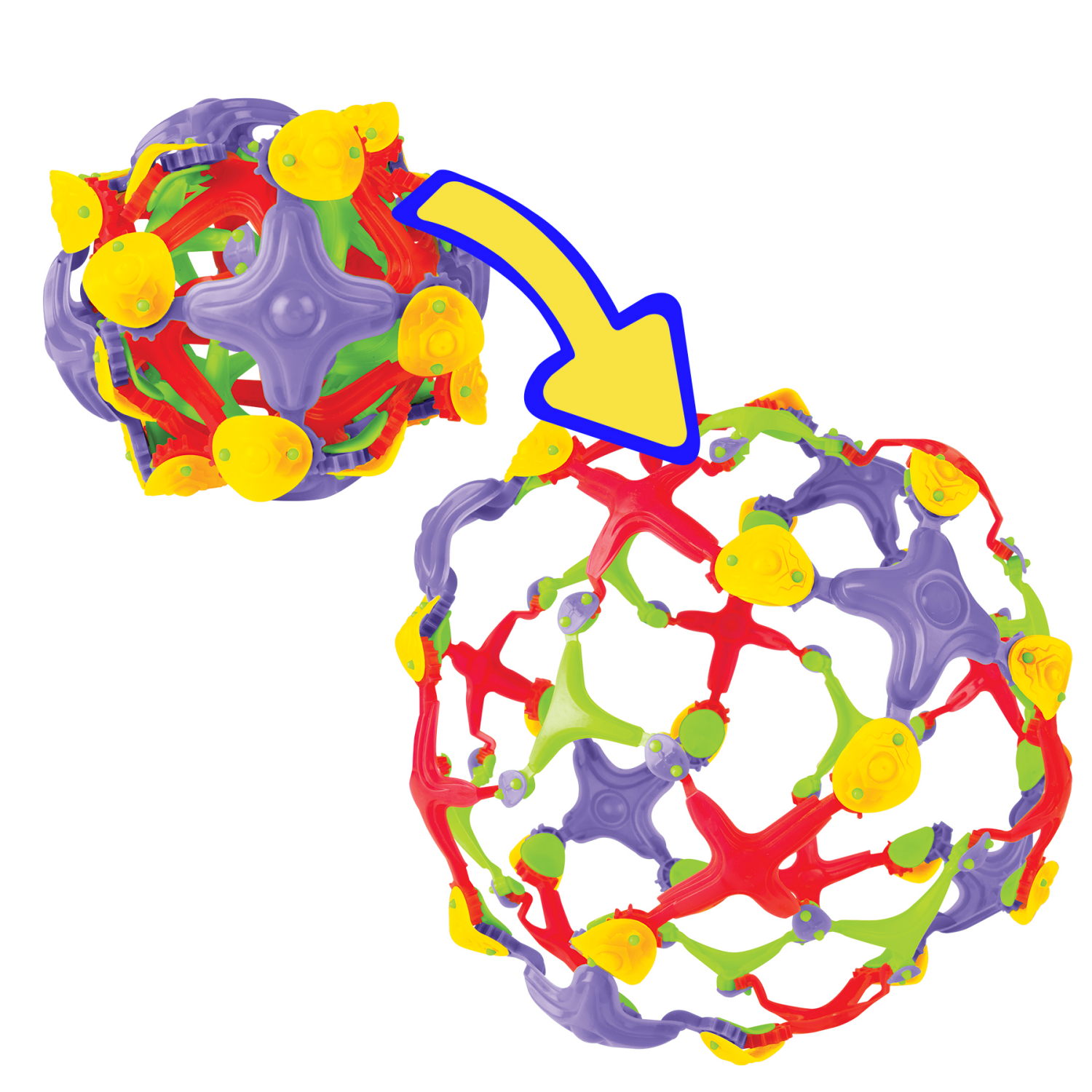 slide 4 of 6, ORB Curiosities Expand-A-Ball Flower JUMBO Assortment, Jumbo Size