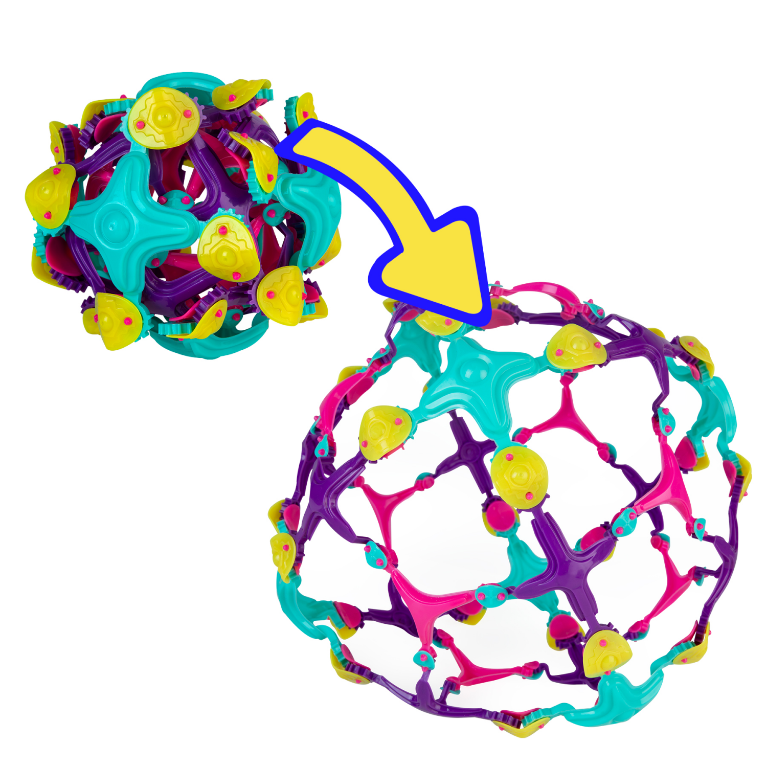 slide 5 of 6, ORB Curiosities Expand-A-Ball Flower JUMBO Assortment, Jumbo Size