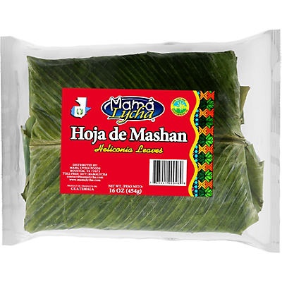 slide 1 of 1, Mama Lycha Hoja De Mashan Heliconia Leaves, 16 oz