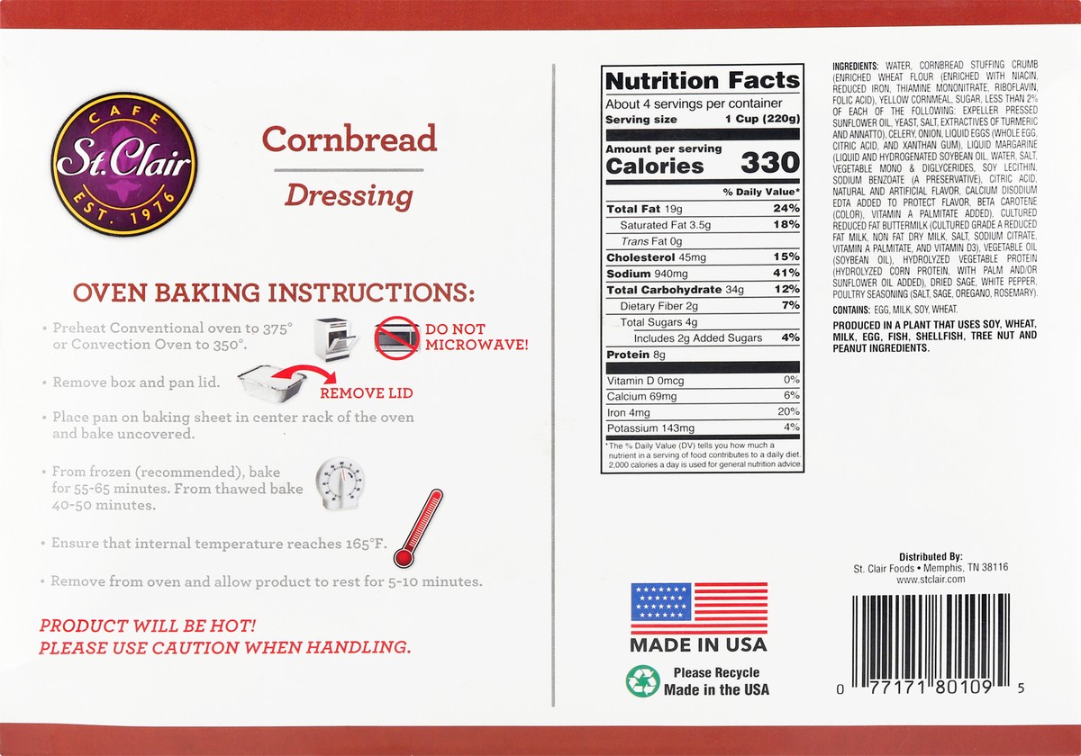 slide 5 of 13, St. Clair Set Clair Cornbread Dressing, 2 lb