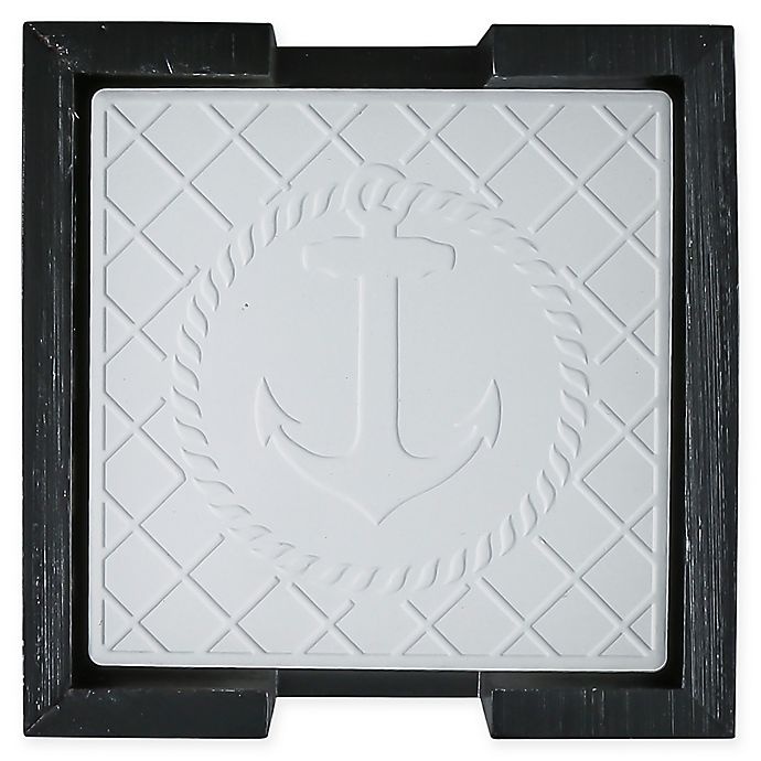 slide 1 of 1, Thirstystone Embossed Anchor Coasters and Caddy Set, 5 ct