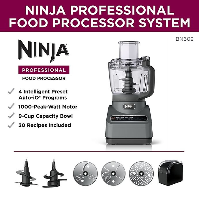 slide 4 of 11, Ninja Professional Advanced 9-Cup Food Processor withAuto-iQ Preset Programs, 1 ct