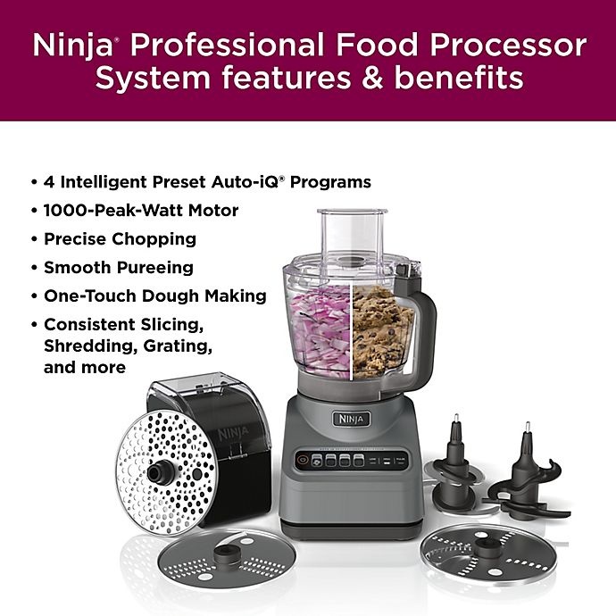slide 5 of 11, Ninja Professional Advanced 9-Cup Food Processor withAuto-iQ Preset Programs, 1 ct