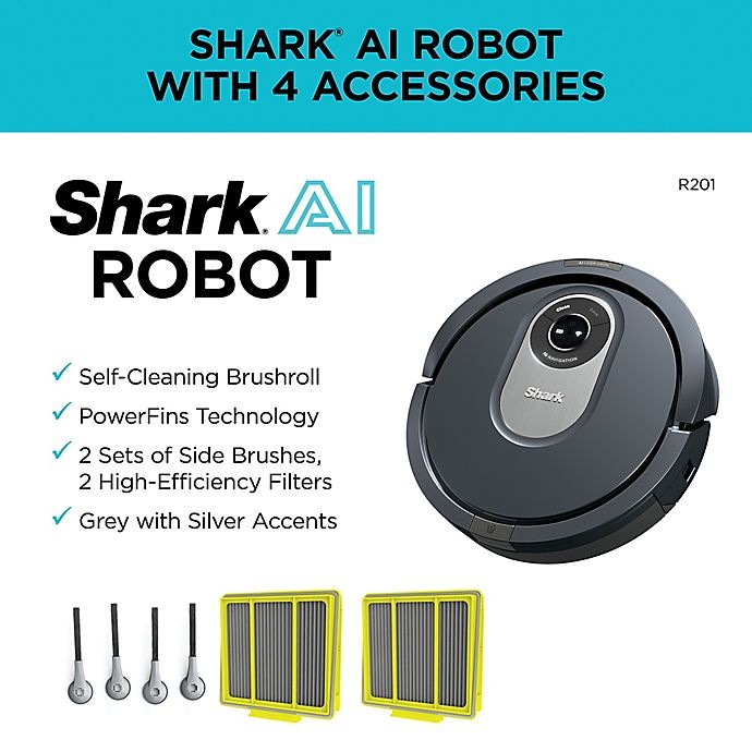 slide 8 of 16, Shark AI Robot Vacuum R201 withAI Laser Vision, SelfCleaning Brushroll, WiFi, 1 ct