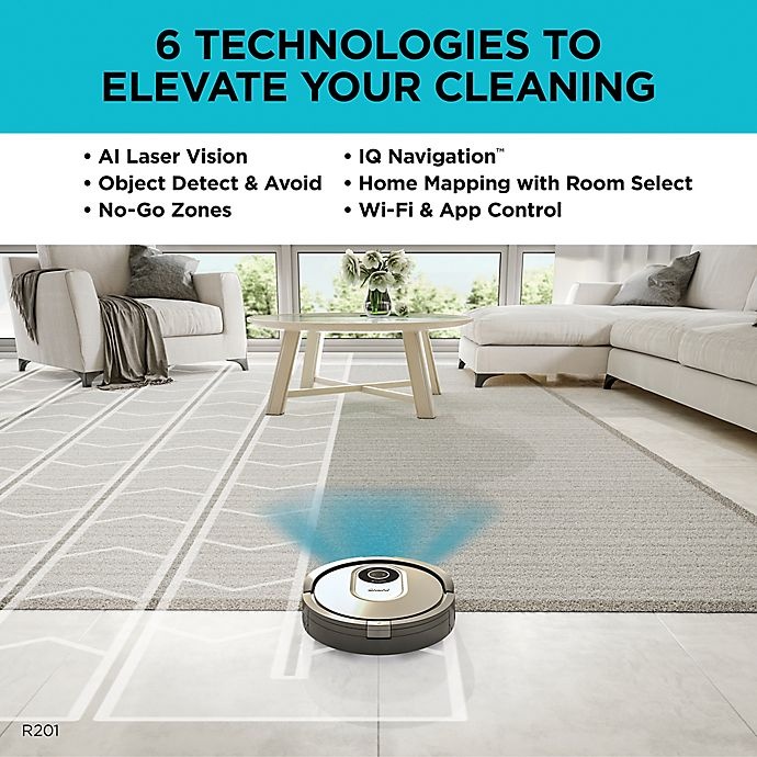 slide 9 of 16, Shark AI Robot Vacuum R201 withAI Laser Vision, SelfCleaning Brushroll, WiFi, 1 ct