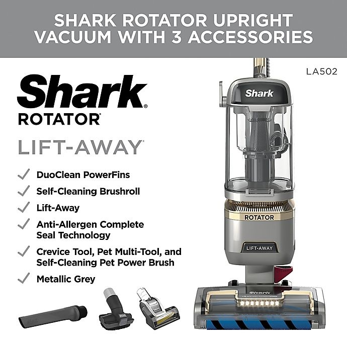slide 2 of 9, Shark Rotator Lift-Away ADV DuoClean PowerFins Upright Vacuum with Self-Cleaning Brushroll, 1 ct