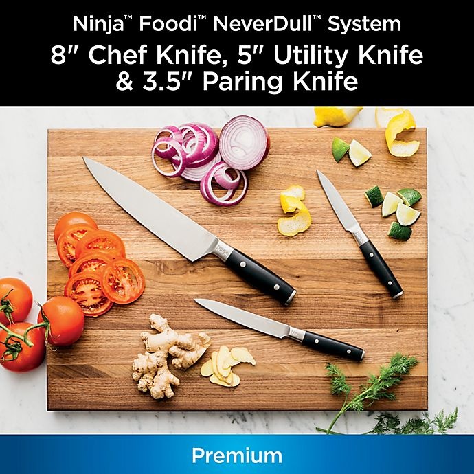 slide 8 of 8, Ninja Foodi NeverDull System Premium Knife Set, 3 ct