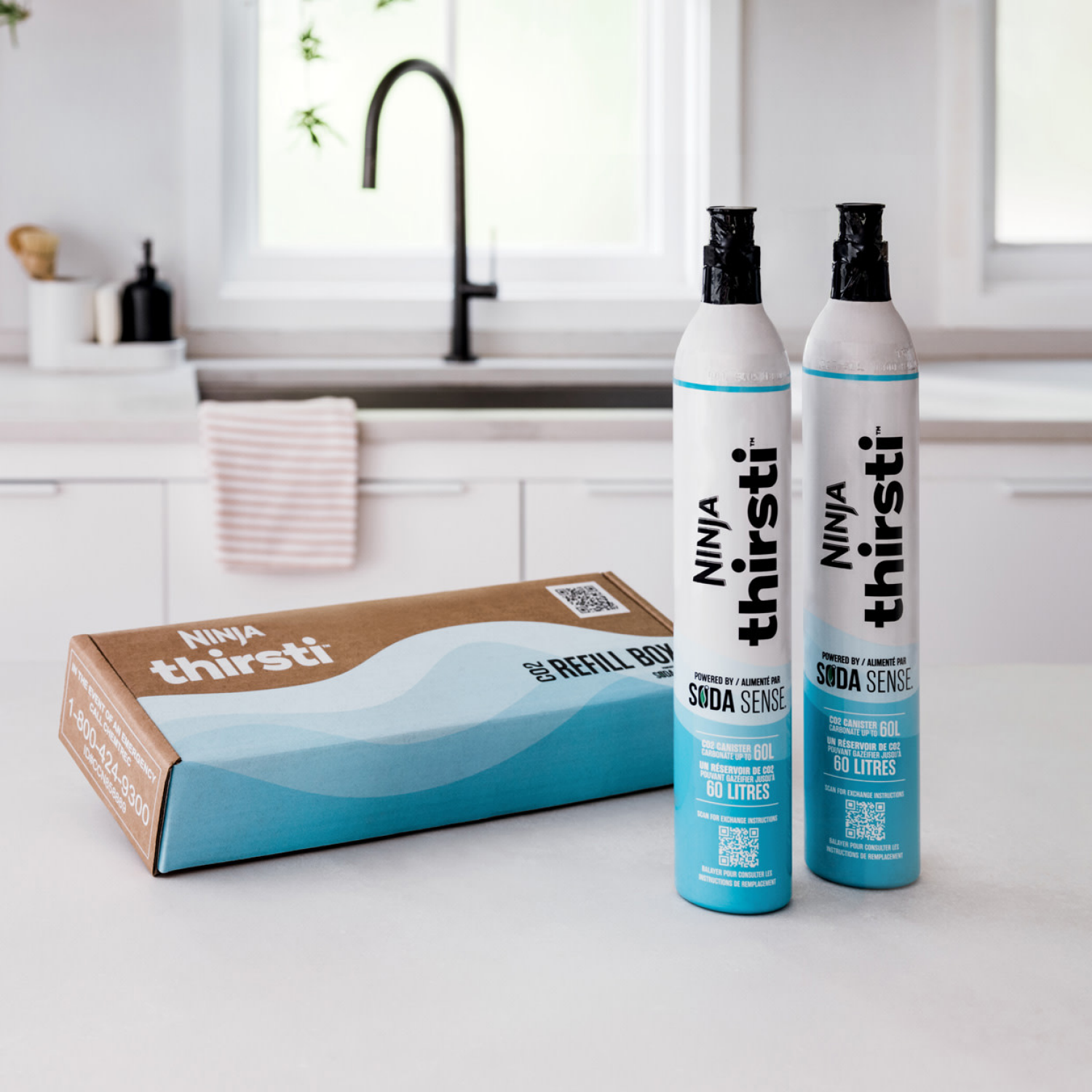 slide 3 of 4, Ninja Thirsti CO2 Canister - 60 liter, 60 liter