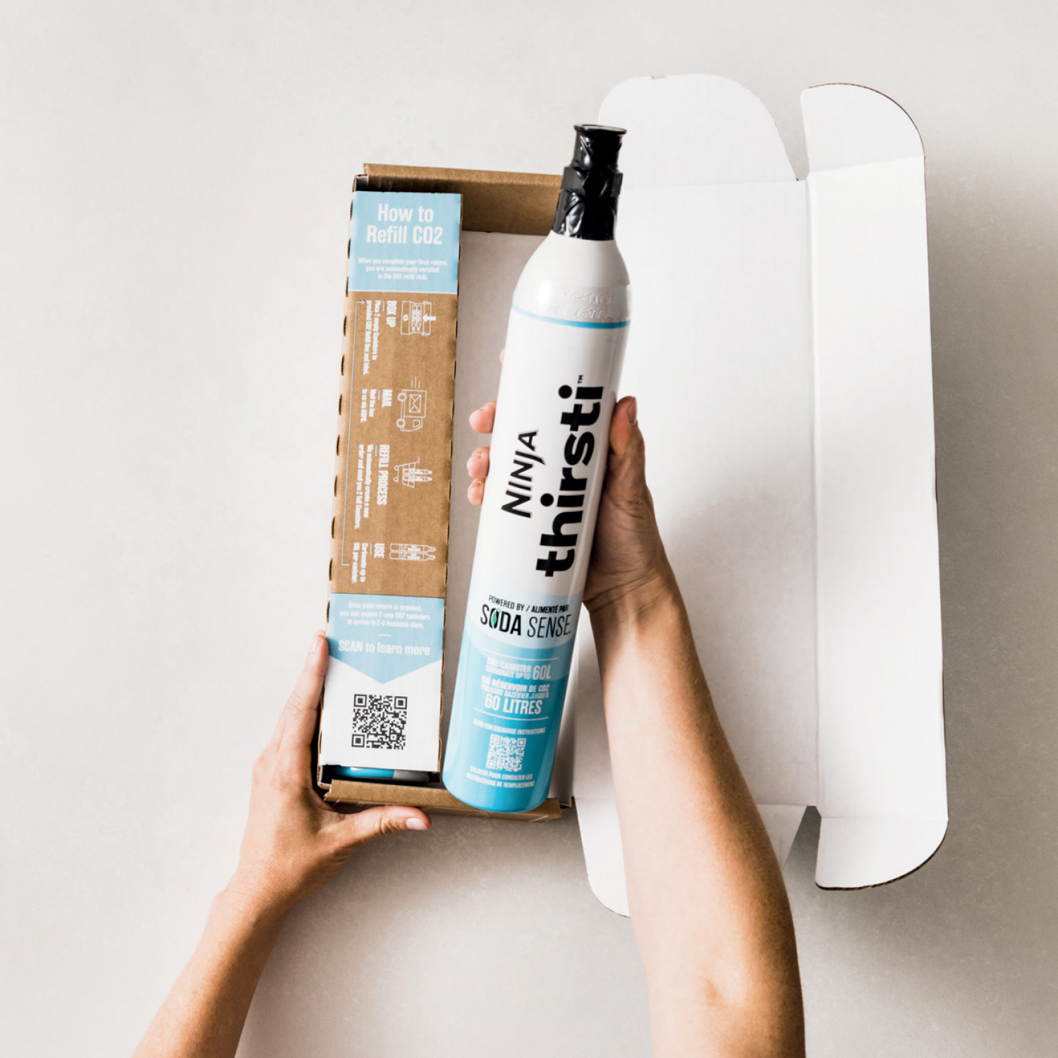 slide 4 of 4, Ninja Thirsti CO2 Canister - 60 liter, 60 liter