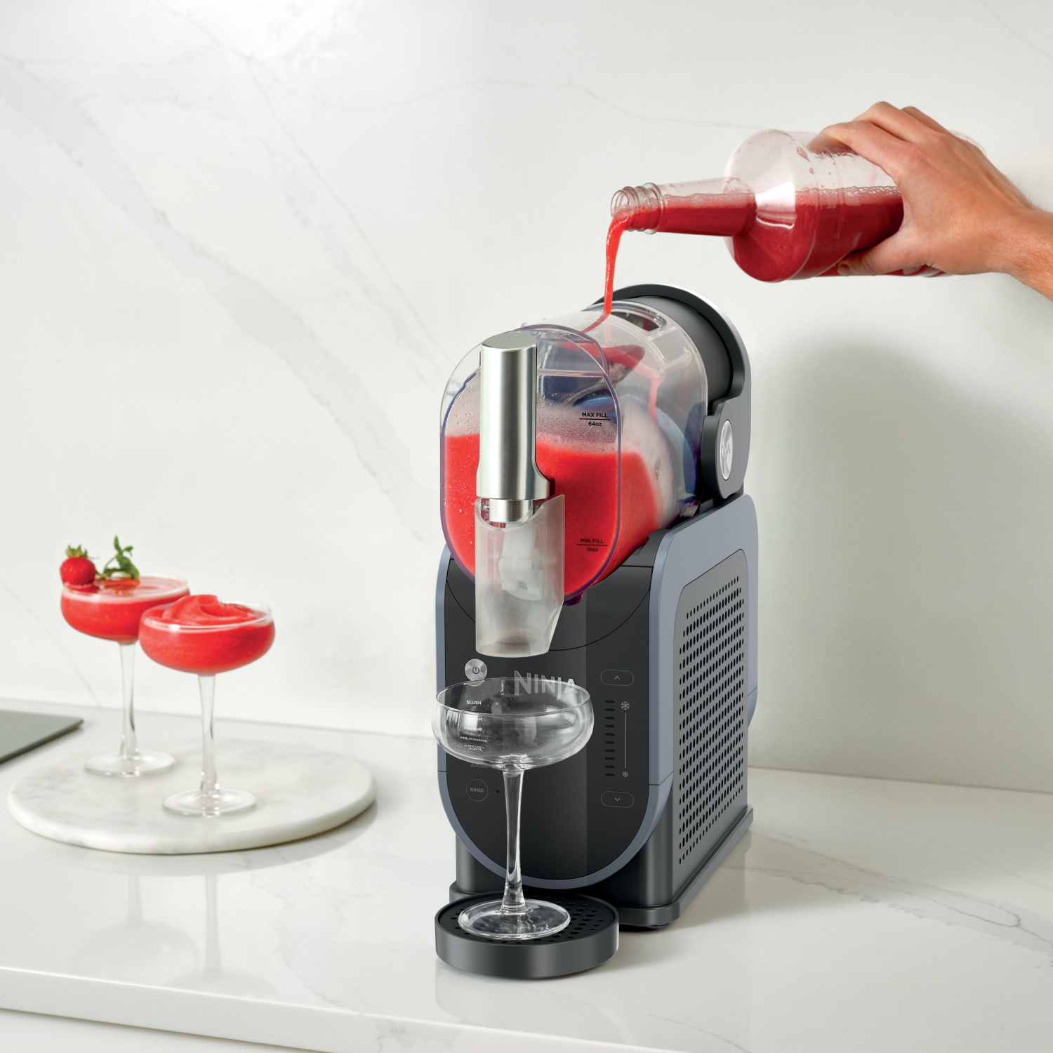 slide 5 of 8, Ninja Slushi Professional Frozen Drink Maker with 5 Preset Programs, 88 oz. Capacity FS301, 88 oz