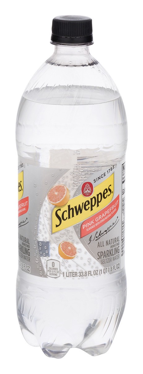 slide 3 of 9, Schweppes Seltzer Water - Grapefruit, 1 liter