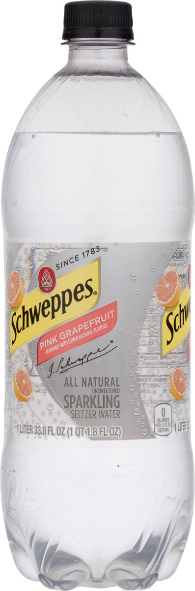 slide 7 of 9, Schweppes Seltzer Water - Grapefruit, 1 liter