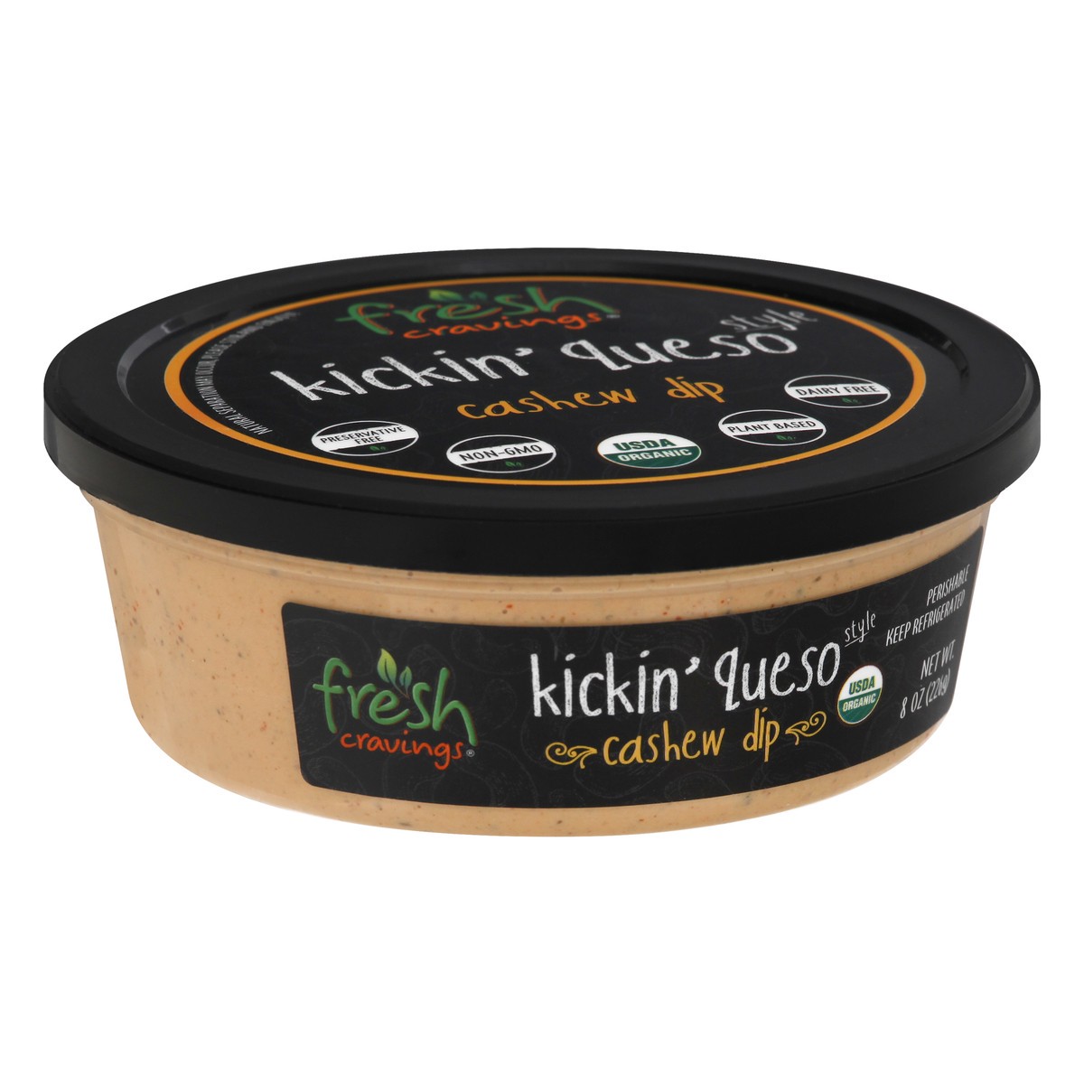 slide 4 of 10, Fresh Cravings Organic Kickin'' Queso Style Cashew Dip, 8 oz