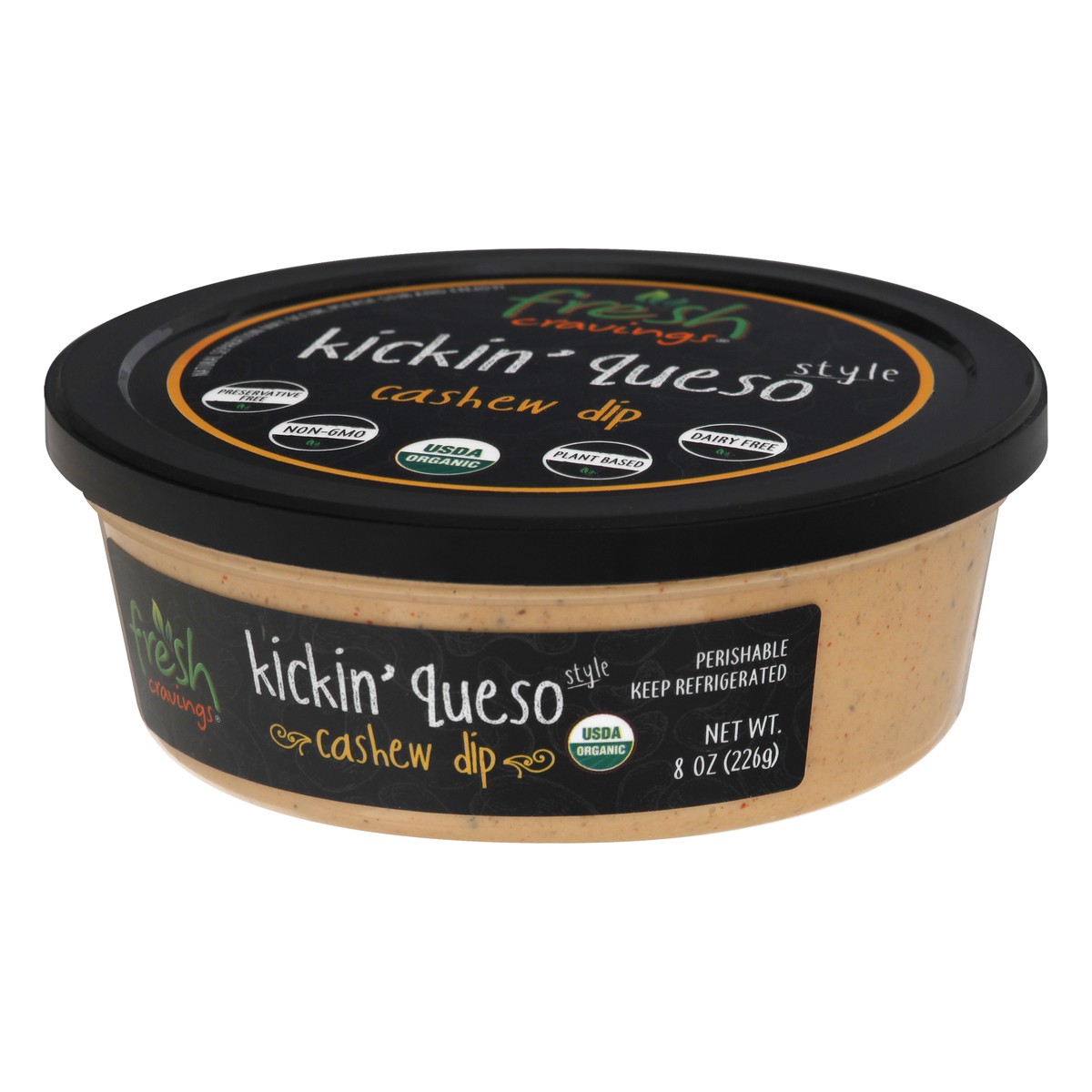 slide 3 of 10, Fresh Cravings Organic Kickin'' Queso Style Cashew Dip, 8 oz