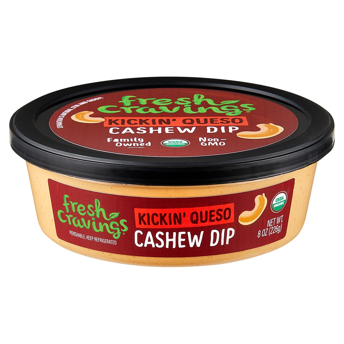 slide 1 of 10, Fresh Cravings Organic Kickin'' Queso Style Cashew Dip, 8 oz