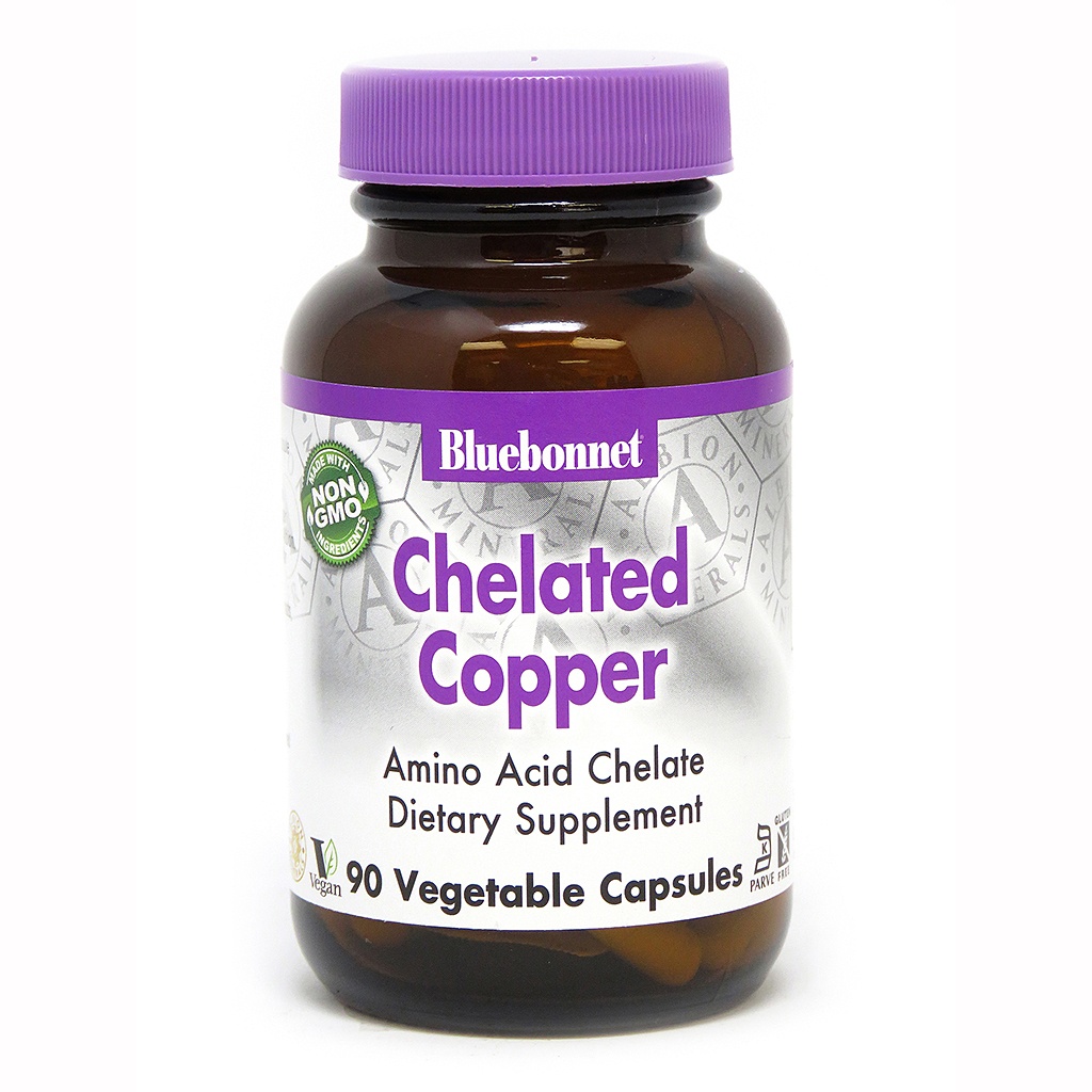 slide 1 of 1, Bluebonnet Nutrition Albion Chelated Copper, 90 ct; 3 mg