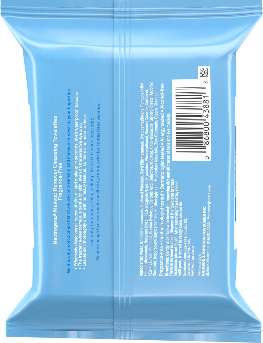 slide 3 of 7, Neutrogena Makeup Remover Cleansing Towelettes, Fragrance Free, 21 ct, 21 ct
