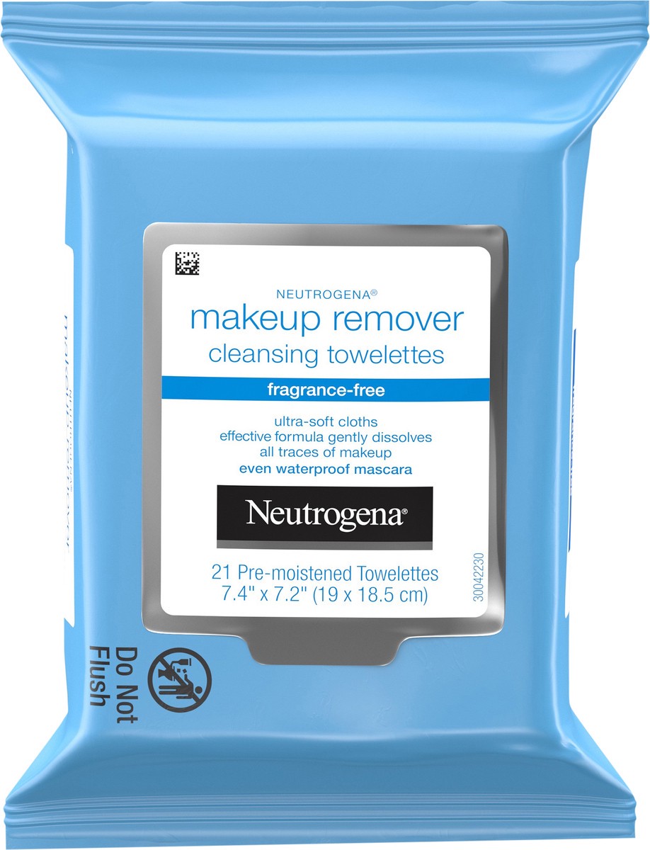 slide 4 of 7, Neutrogena Makeup Remover Cleansing Towelettes, Fragrance Free, 21 ct, 21 ct