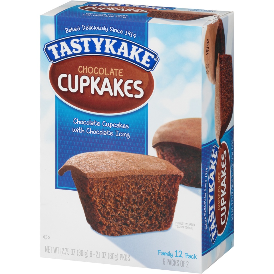 slide 3 of 8, Tastykake Chocolate Cupcakes, 12 ct