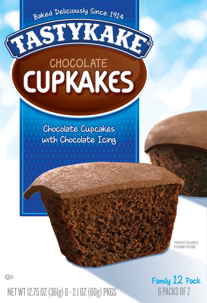 slide 1 of 7, Tastykake Chocolate Cupkakes 6-2.1 oz. Packs, 6 ct