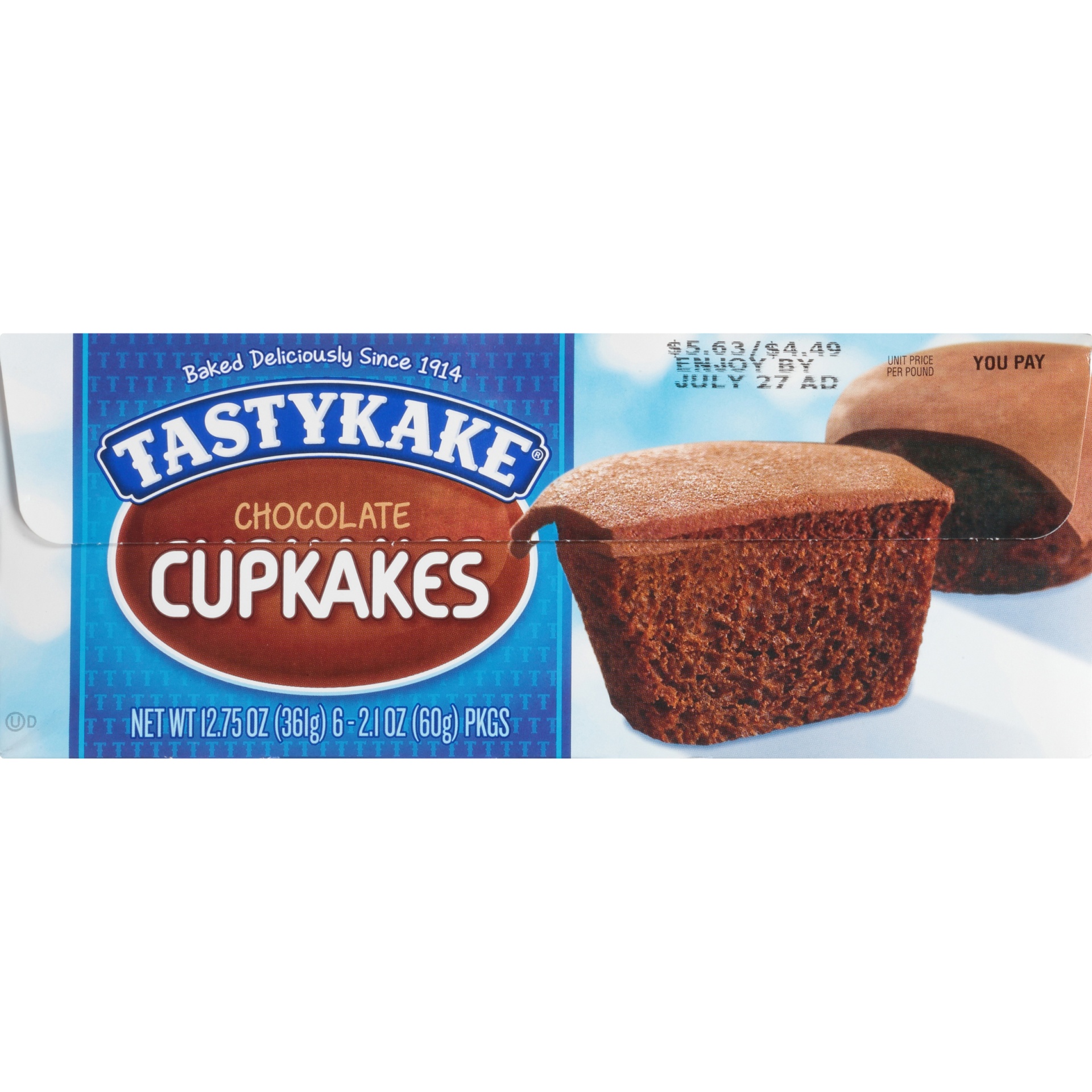 slide 5 of 8, Tastykake Chocolate Cupcakes, 12 ct